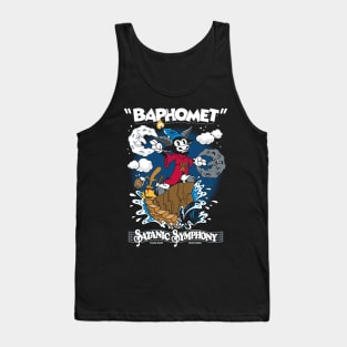 Baphomet Sorcerer - Vintage Cartoon Fantasy Goth - Satanic Symphony Tank Top